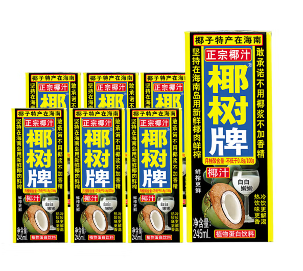 椰树椰汁 245ml*6盒/组