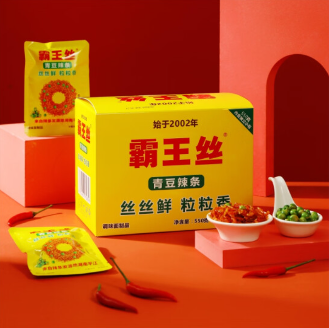 霸王丝青豆辣条礼盒550g