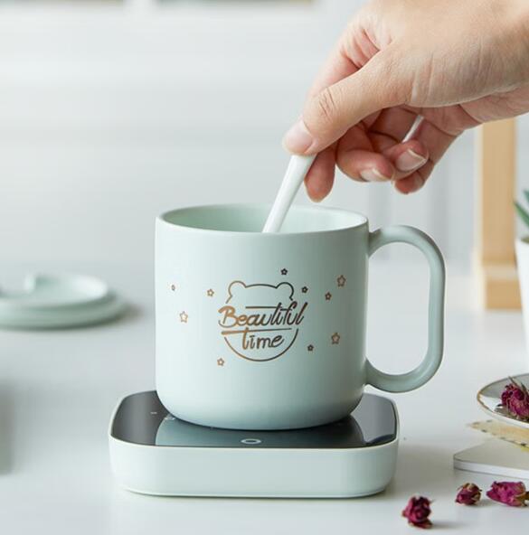 小熊保温杯垫套装