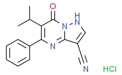 6-异丙基-7-氧代-5-苯基-4,7-二氢吡唑并[1,5-a]嘧啶-3-腈盐酸盐