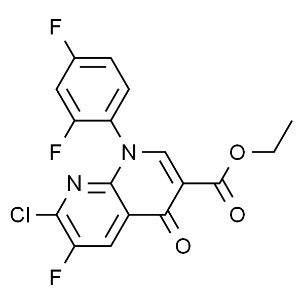 7-氯-1-(2,4-二氟苯基)-6-氟-4-氧代-1,4-二氢-1,8-萘啶-3-甲酸乙酯