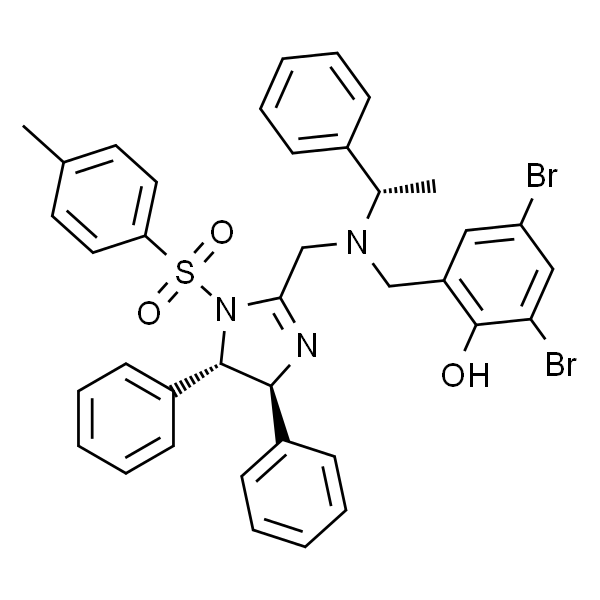 2,4-二溴-6-[[[[(4S,5S)-4,5-二氢-4,5-二苯基-1-甲苯磺酰基-1H-咪唑-2-基]甲基][(S)-1-苯乙基]氨基]甲基]苯酚