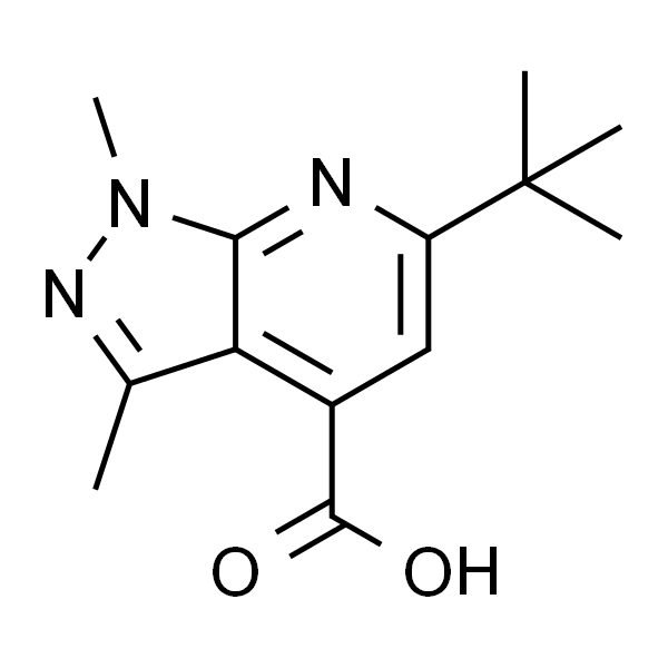 6-(叔丁基)-1,3-二甲基-1H-吡唑并[3,4-b]吡啶-4-羧酸