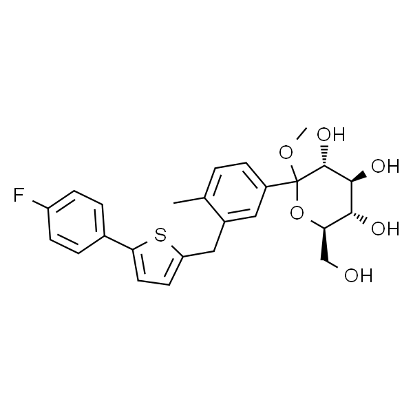 1-C-[3-[[5-(4-氟苯基)-2-噻吩基]甲基]-4-甲基苯基]-D-吡喃葡萄糖苷甲酯