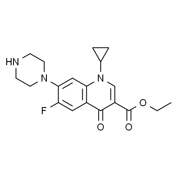 1-环丙基-6-氟-4-氧代-7-哌嗪基-1,4-二氢-喹啉-3-羧酸乙酯