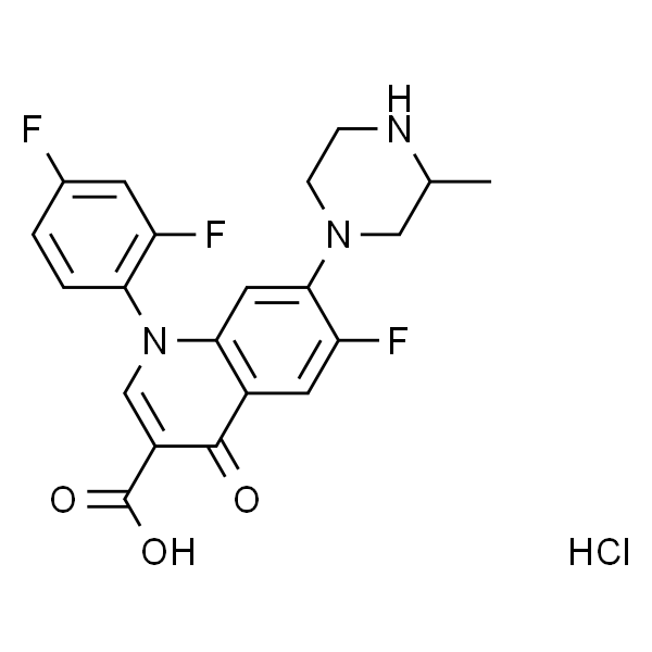 1-(2,4-二氟苯基)-6-氟-7-(3-甲基哌嗪-1-基)-4-氧代-1,4-二氢喹啉-3-羧酸盐酸盐