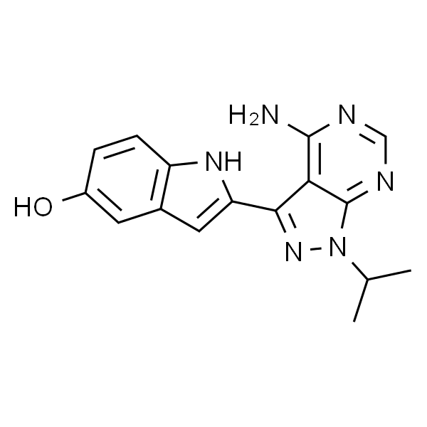 PP242 2-(4-氨基-1-异丙基-1H-吡唑并[3，4-D]嘧啶-3-基)-1H-吲哚-5-醇