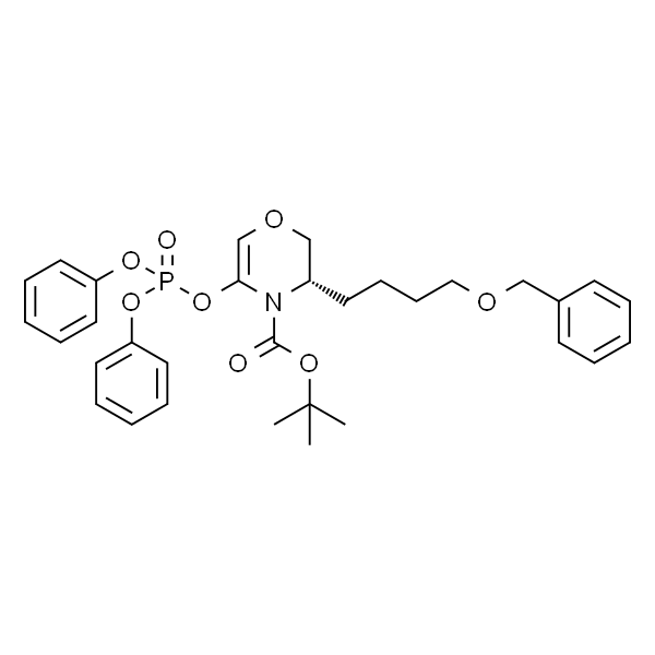 tert-butyl 3-(4-(benzyloxy)butyl)-5-(diphenoxyphosphoryloxy)-2H-1,4-oxazine-4(3H)-carboxylate