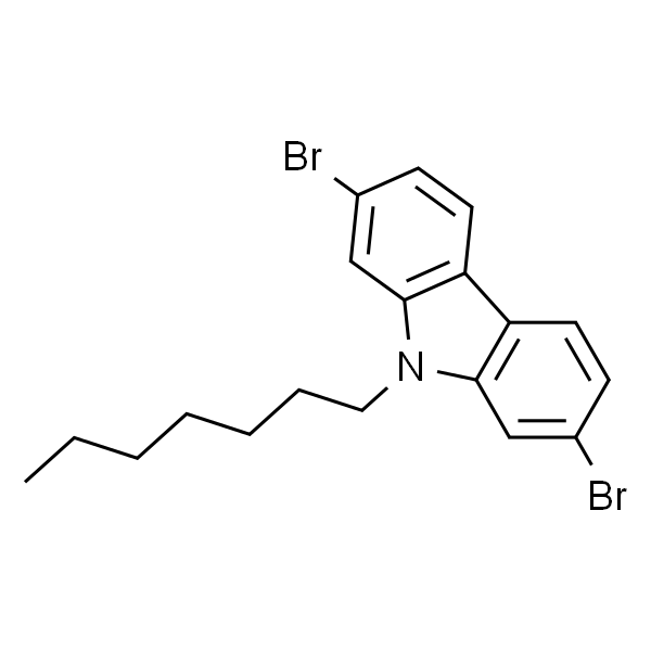 2,7-二溴-9-庚基-9H-咔唑
