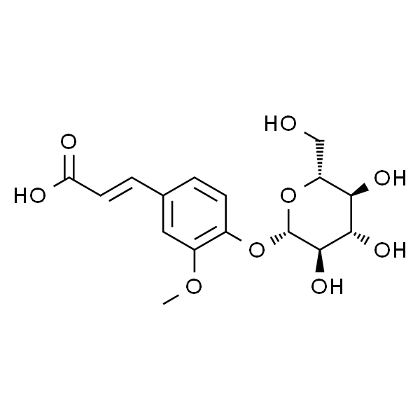 (E)-4-羟基-3-甲氧基肉桂酸4-O-β-D-吡喃葡萄糖苷
