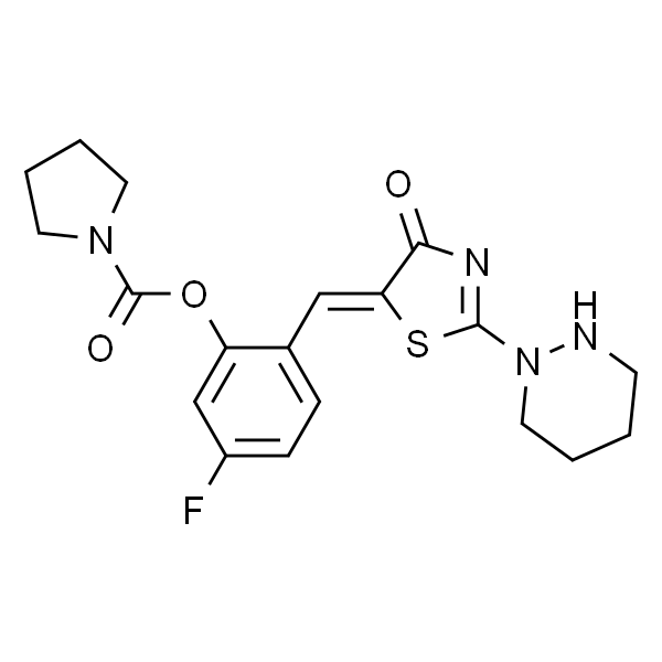 (Z)-5-氟-2-((4-氧代-2-(四氢哒嗪-1(2H)-基)噻唑-5(4H)-亚基)甲基)苯基吡咯烷-1-羧酸酯