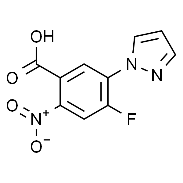 2-硝基-4-氟-5-(1-吡唑基)苯甲酸