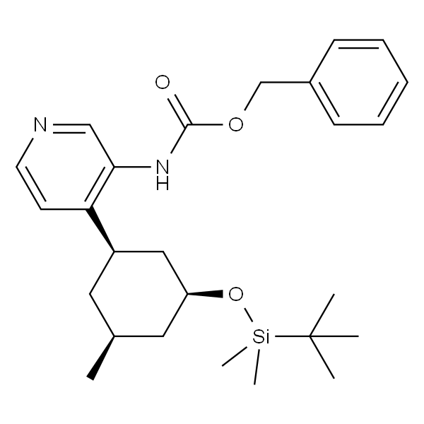 Carbamic acid, N-[4-[(1R,3S,5S)-3-[[(1,1-dimethylethyl)dimethylsilyl]oxy]-5-methylcyclohexyl]-3-pyridinyl]-, phenylmethyl ester,
