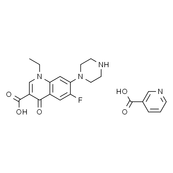 1-乙基-6-氟-4-氧代-7-(哌嗪-1-基)与烟酸-1,4-二氢喹啉-3-羧酸化合物(1:1)