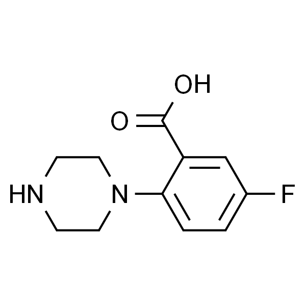 2-(1-哌嗪基)-5-氟苯甲酸