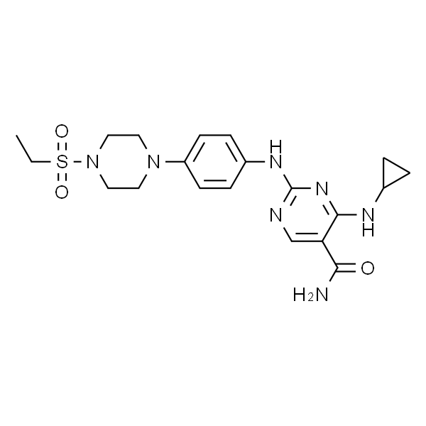 4-(环丙基氨基)-2-((4-(4-(乙基磺酰基)哌嗪-1-基)苯基)氨基)嘧啶-5-甲酰胺
