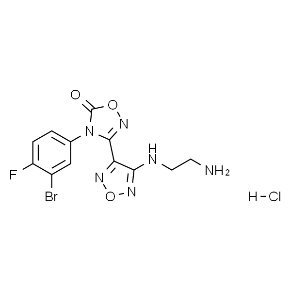 3-(4-((2-Aminoethyl)amino)-1,2,5-oxadiazol-3-yl)-4-(3-bromo-4-fluorophenyl)-1,2,4-oxadiazol-5(4H)-one hydrochloride