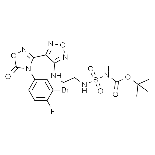 tert-Butyl N-(2-((4-(4-(3-bromo-4-fluorophenyl)-5-oxo-4,5-dihydro-1,2,4-oxadiazol-3-yl)-1,2,5-oxadiazol-3-yl)amino)ethyl)sulfamoylcarbamate