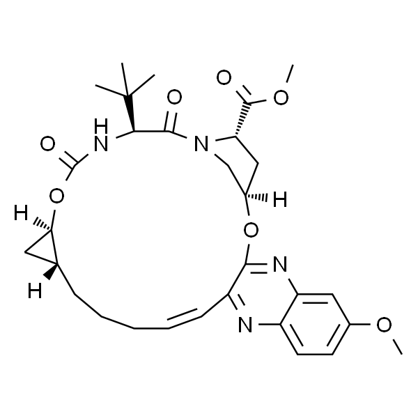 8H-7,10-Methanocyclopropa[18,19][1,10,3,6]dioxadiazacyclononadecino[11,12-b]quinoxaline-8-carboxylic acid, 5-(1,1-dimethylethyl)