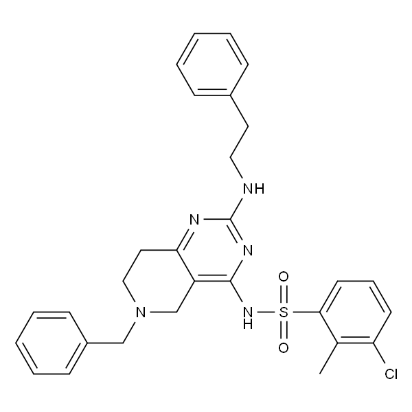 3-氯-2-甲基-N-[5,6,7,8-四氢-2-[(2-苯基乙基)氨基]-6-(苯基甲基)吡啶并[