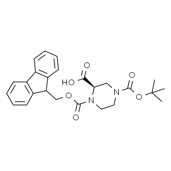 (R)-1-(((9H-芴-9-基)甲氧基)羰基)-4-(叔丁氧基羰基)哌嗪-2-羧酸