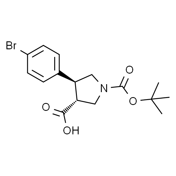反式-4-(4-溴苯基)-1-(叔丁氧基羰基)吡咯烷-3-羧酸