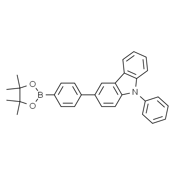 9-苯基-3-(4-(4,4,5,5-四甲基-1,3,2-二氧硼杂环戊烷-2-基)苯基)-9H-咔唑