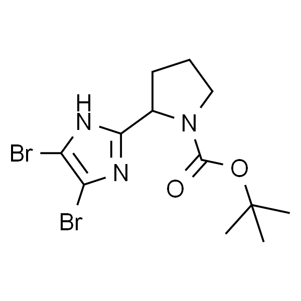 1-Pyrrolidinecarboxylic acid, 2-(4,5-dibromo-1H-imidazol-2-yl)-, 1,1-dimethylethyl ester, (2S)-