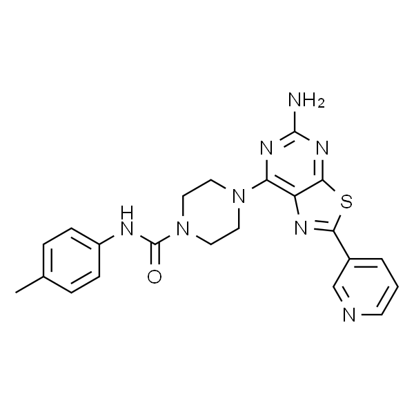 4-(5-amino-2-(pyridin-3-yl)thiazolo[5,4-d]pyrimidin-7-yl)-N-p-tolylpiperazine-1-carboxamide