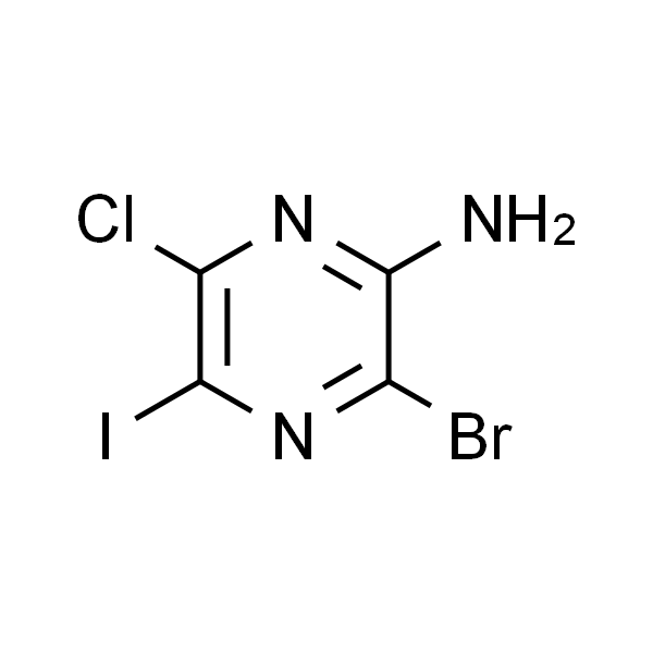 3-溴-6-氯-5-碘吡嗪-2-胺