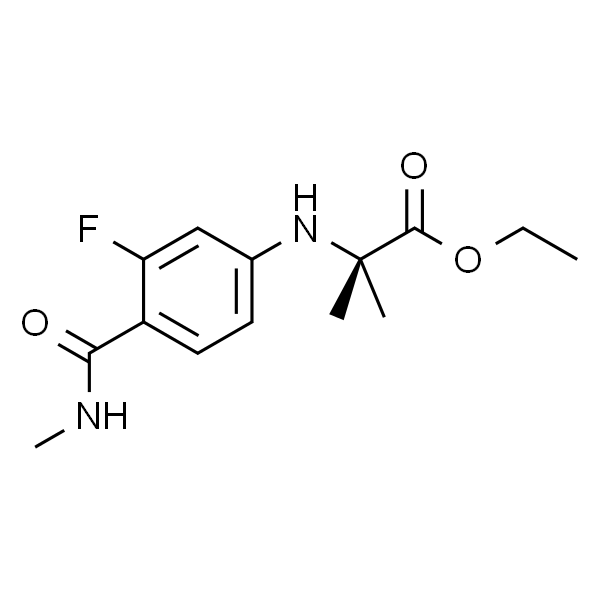 Alanine, N-[3-fluoro-4-[(methylamino)carbonyl]phenyl]-2-methyl-, ethyl ester