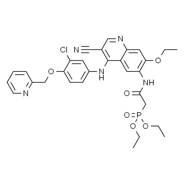 (2-((4-((3-氯-4-(吡啶-2-基甲氧基)苯基)氨基)-3-氰基-7-乙氧基喹啉-6-基)氨基)-2-氧代乙基)膦酸二乙酯