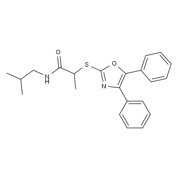 2-((4,5-二苯基恶唑-2-基)硫基)-N-异丁基丙酰胺