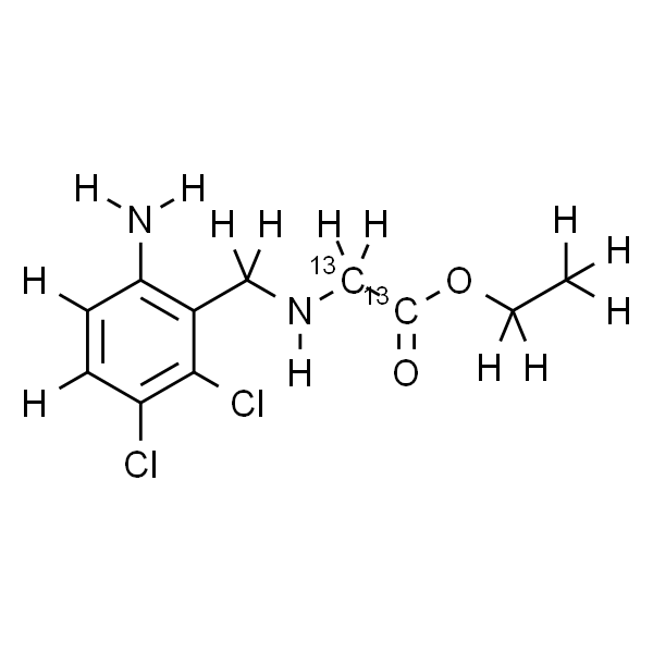 Ethyl 2-(6-Amino-2,3-dichlorobenzyl)glycine-13C2 (Anagrelide Impurity A)