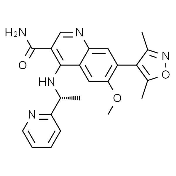 3-Quinolinecarboxamide, 7-(3,5-dimethyl-4-isoxazolyl)-6-methoxy-4-[[(1R)-1-(2-pyridinyl)ethyl]amino]-