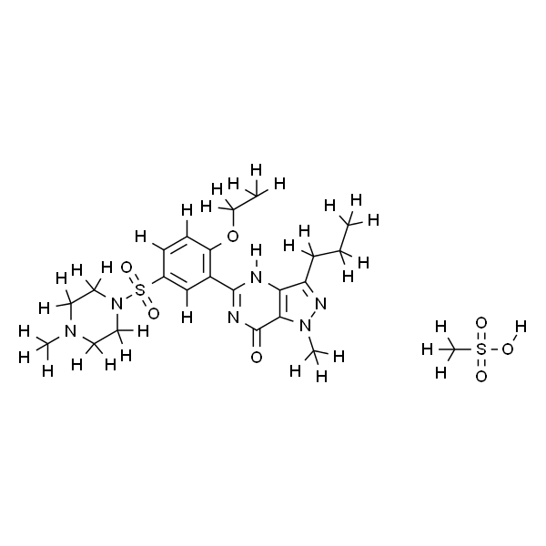 5-(2-乙氧基-5-((4-甲基哌嗪-1-基)磺酰基)苯基)-1-甲基-3-丙基-1H-吡唑并[4,3-d]嘧啶-7(6H)-酮甲磺酸盐