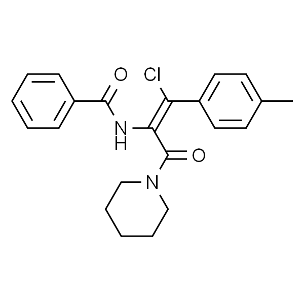 (Z)-N-(1-氯-3-氧代-3-(哌啶-1-基)-1-(对甲苯基)丙-1-烯-2-基)苯甲酰胺