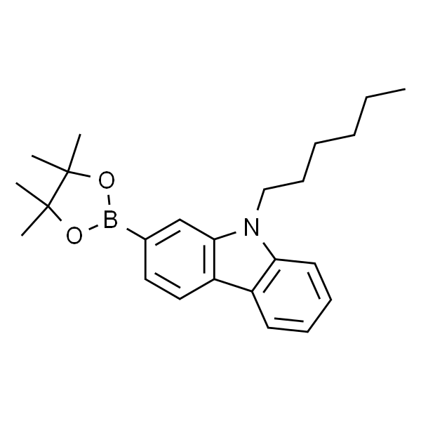 9-己基-2-(4,4,5,5-四甲基-1,3,2-二氧杂环戊硼烷-2-基)-9<i>H</i>-咔唑