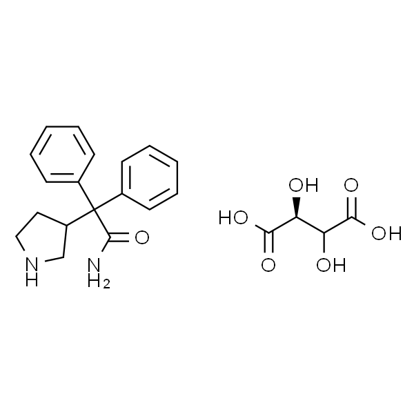 (S)-2,2-二苯基-2-(吡咯烷-3-基)乙酰胺 (2R,3R)-2,3-二羟基琥珀酸盐