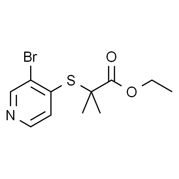 Propanoic acid, 2-[(3-bromo-4-pyridinyl)thio]-2-methyl-, ethyl ester