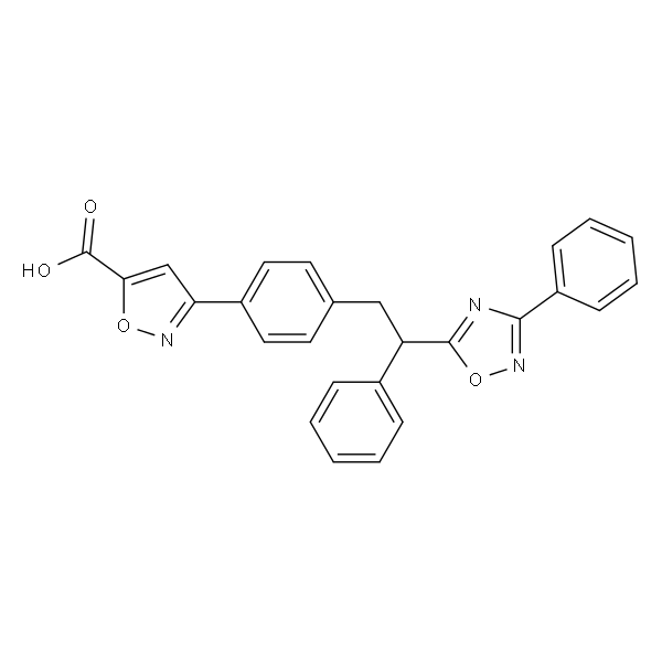 3-(4-(2-苯基-2-(3-苯基-1,2,4-恶二唑-5-基)乙基)苯基)异恶唑-5-羧酸