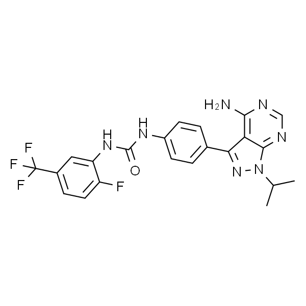 1-(4-(4-氨基-1-异丙基-1H-吡唑并[3,4-d]嘧啶-3-基)苯基)-3-(2-氟-5-(三氟甲基)苯基)脲