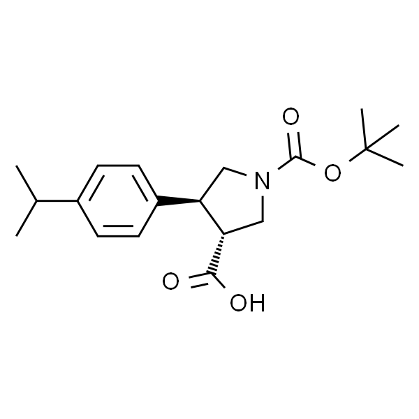 反式-1-（叔丁氧羰基）-4-（4-异丙基苯基）吡咯烷-3-羧酸