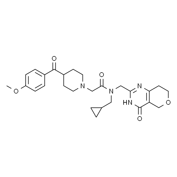 N-(环丙基甲基)-2-(4-(4-甲氧基苯甲酰基)哌啶-1-基)-N - ((4-氧代-4,5,7,8-四氢-3H-吡喃并[4,3-d]嘧啶-2-基)甲基)乙酰胺