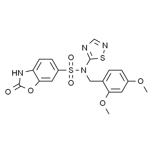 N-(2,4-dimethoxybenzyl)-2-oxo-N-(1,2,4-thiadiazol-5-yl)-2,3-dihydrobenzo[d]oxazole-6-sulfonamide