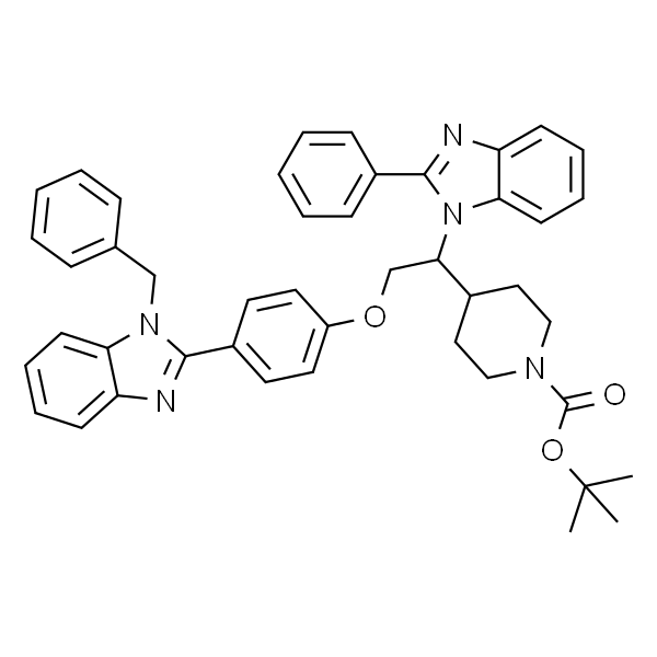 1-Piperidinecarboxylic acid, 4-[1-(2-phenyl-1H-benzimidazol-1-yl)-2-[4-[1-(phenylmethyl)-1H-benzimidazol-2-yl]phenoxy]ethyl]-, 1