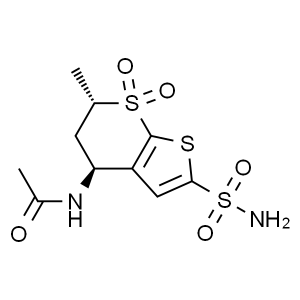 N-[(4S,6S)-6-甲基-7,7-二氧代-2-磺酰胺基-5,6-二氢-4H-噻吩并[2,3-b]噻喃-4-基]乙酰胺