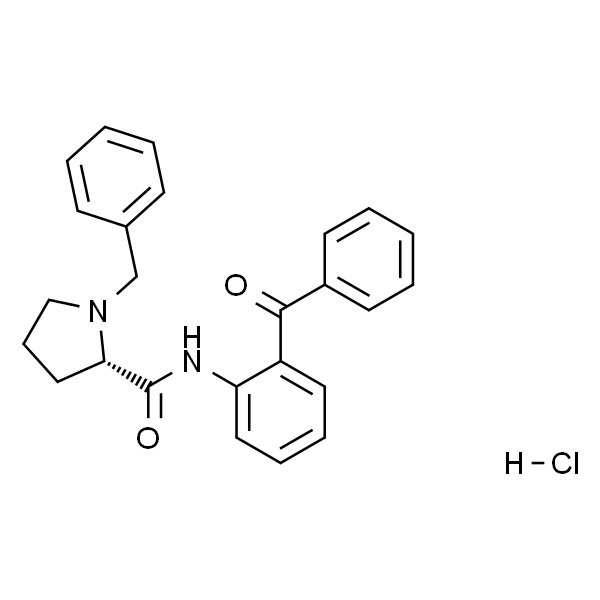 2-Pyrrolidinecarboxamide, N-(2-benzoylphenyl)-1-(phenylmethyl)-, monohydrochloride, (2S)-