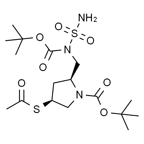 (2S,4S)-tert-butyl 4-(acetylthio)-2-((tert-butoxycarbonyl(sulfamoyl)amino)methyl)pyrrolidine-1-carboxylate