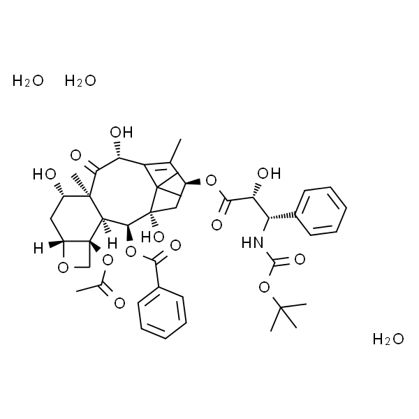 (2aR,4S,4aS,6R,9S,11S,12S,12aR,12bS)-12b-乙酰氧基-9-((3-((叔丁氧基羰基)氨基)-2-羟基-3-苯基苯丙酰基)氧基)-4,6,11-三羟基-4a,8,13,13-四甲基-5-氧代-2a,3,4,4a,5,6,9,10,6,9,10,11,12,12a,12b-十二氢-1H-7,11-甲基环十二碳并[3,4]苯并[1,2-b]氧杂-12-基苯甲酸酯三水合物